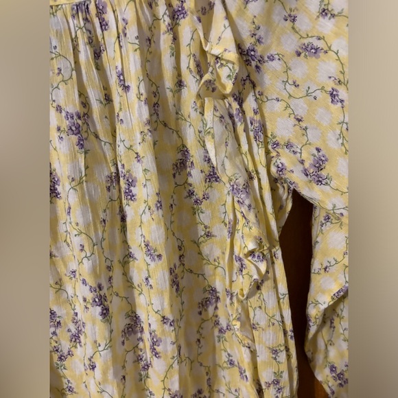 NWT! Chaps Women’s Blouse Spring  DNM 2 YELLOW MU Medium - Picture 11 of 15